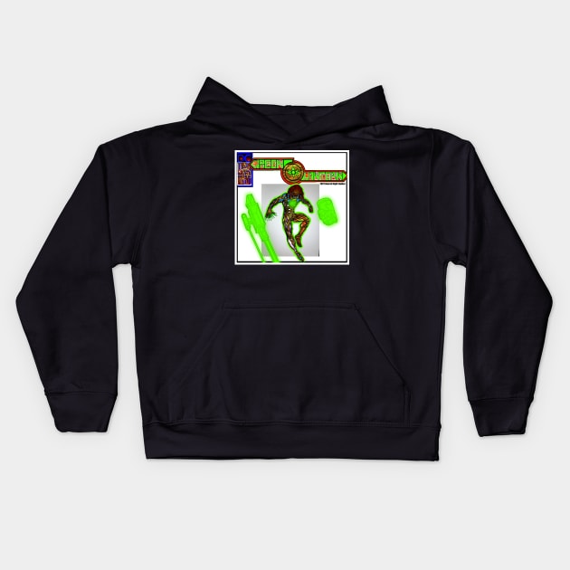 Dead of Night Studios D'Vergent Comics The Green Star Lantern Kids Hoodie by Above and Beyond Causeplay